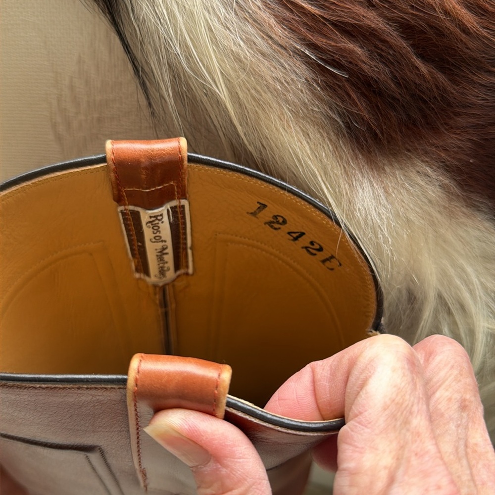 Rios of Mercedes Classic Brown Leather Cowboy Boots - Picture 2 of 9